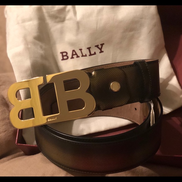 bally belt gold buckle